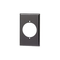 Leviton Wallplates Eb Wp 1G Powet Outlet 2, 147 Hole 80528-BLK